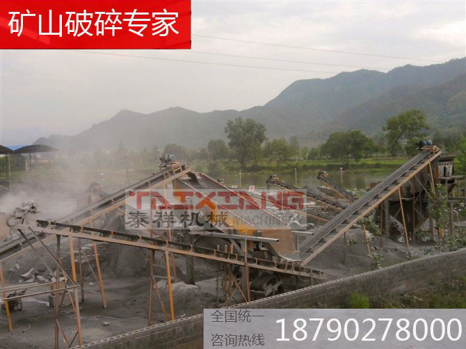 江西河卵石製砂生產現場